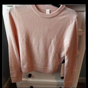Lululemon Butter Pink 100%  Cashmere Slim-Fit Crewneck Sweater